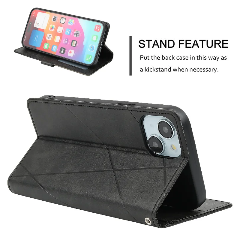 Coque Portefeuille Housse Cuir PU pour iPhone 6/6S 4,7 avec Antichoc