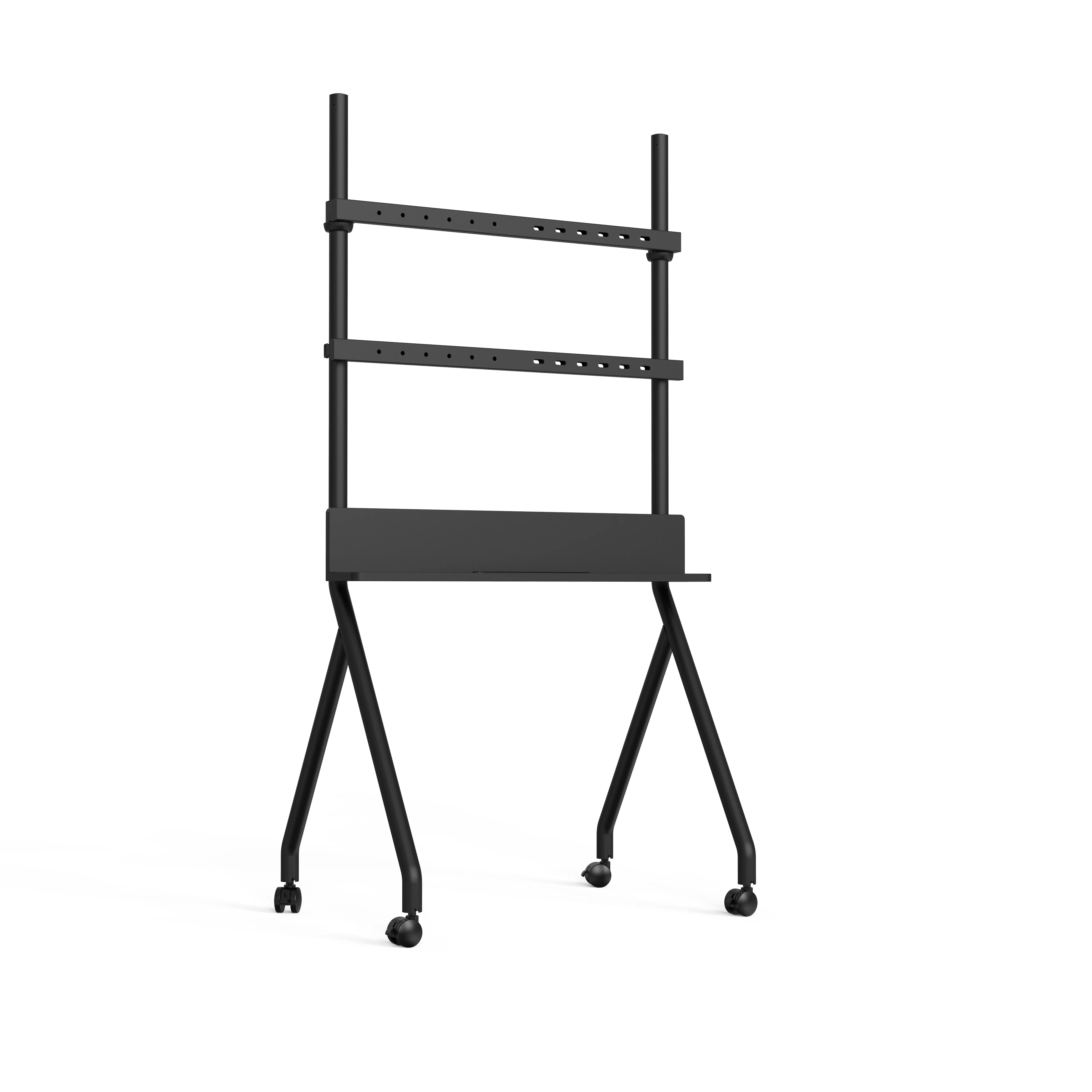 Cavalletto Artistico Nero Supporto Da Pavimento Per Tv Con 4 Gambe In Metallo Per Espositore Tv Da Studio Tv Da 55 A 86 Pollici Con Max Vesa 600X400Mm