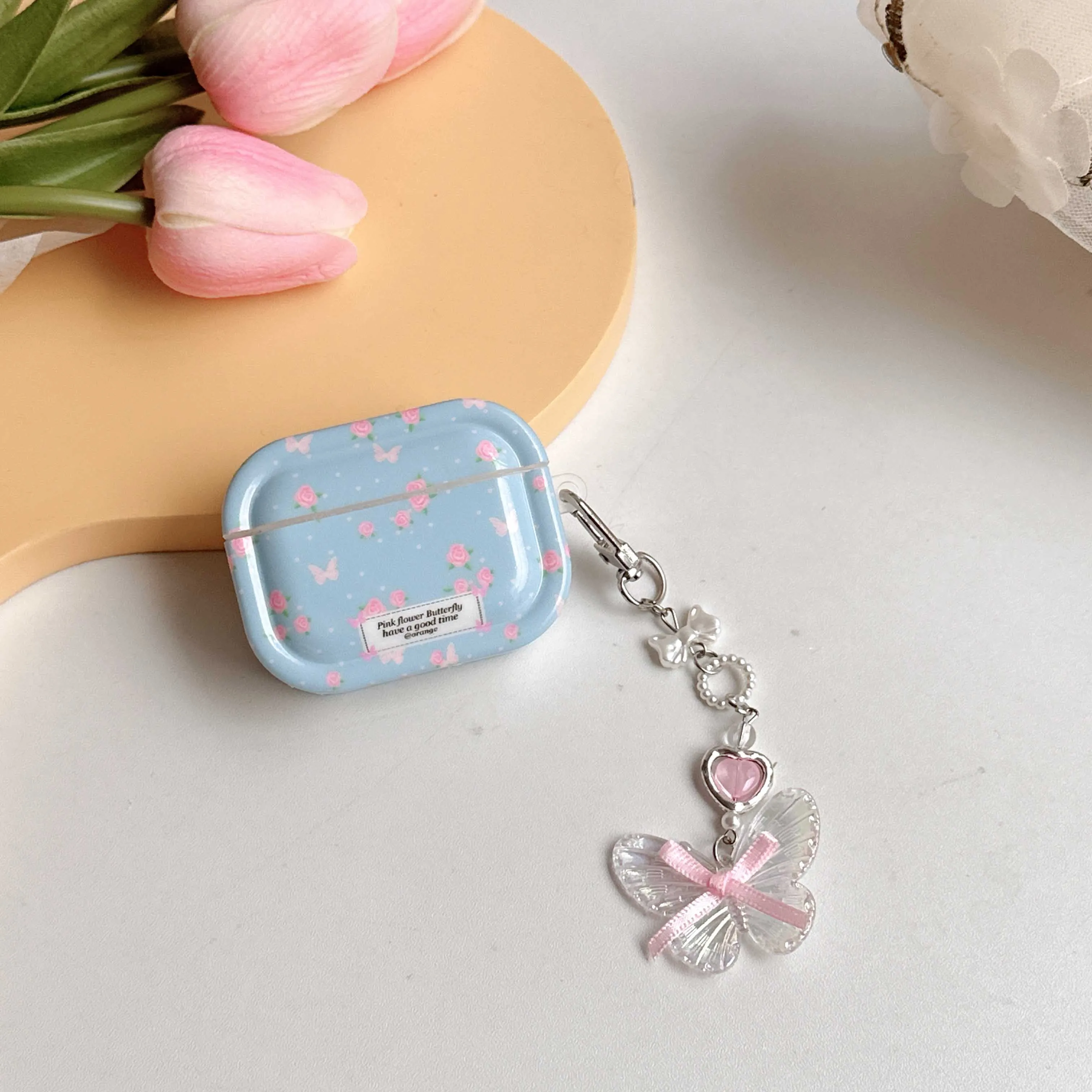 3D Butterfly Chain Earphone Cases For Airpods