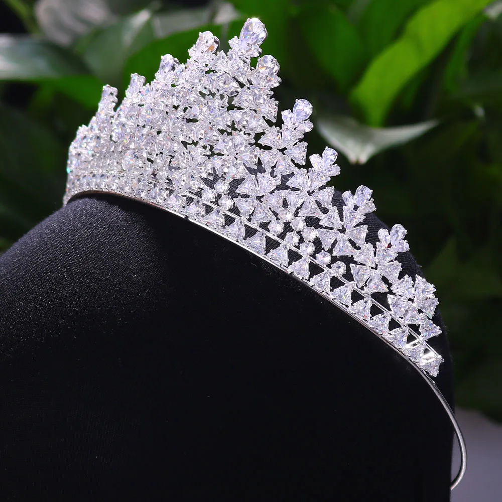 

Wedding Crown For Bride Hair Jewelry Accessories Full Zirconia Bridal Tiara Crown For Women Prom Party Pegeant Diadem Headdres