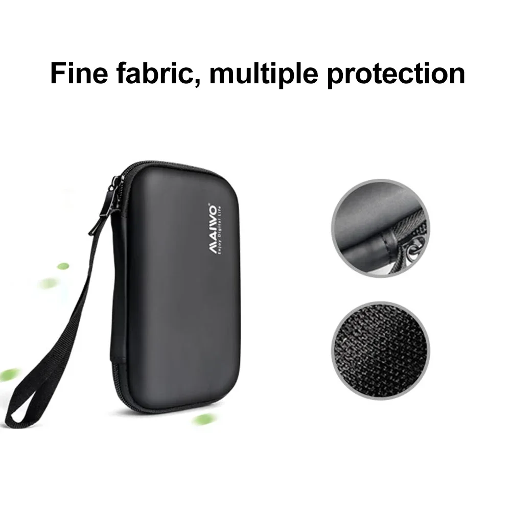 MAIWO Hard Disk Drive Case for 2.5 inch External Hard Drive Portable HDD SSD Box for Power Bank Storage Case Travel Bag Black