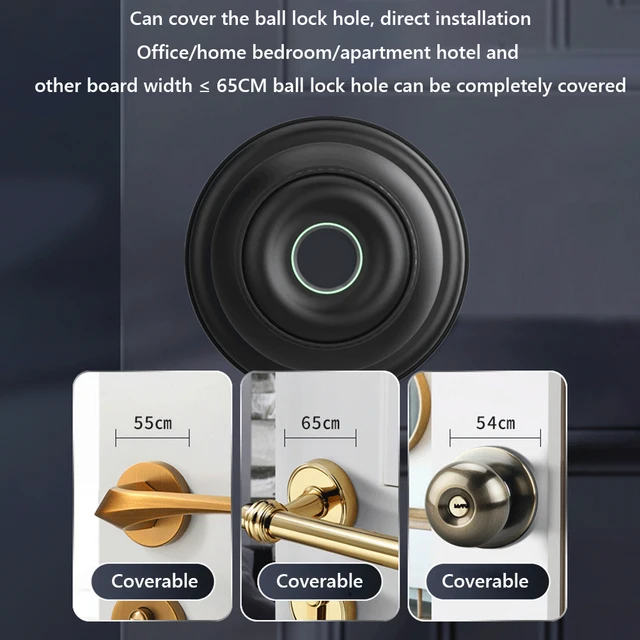 SmarDeer Fingerprint lock for Tuya Bluetooth smart lock Keyless entry Biometric Fingerprint Type-C and mechanical key unlock 3