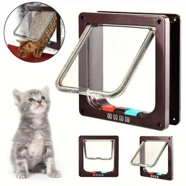 1 Pcs Pet Cat Door In Stock Dog Door With Two-way Entrance And Exit Screen Window Glass Acrylic Board Cat And Dog House 1 Pcs Pet Cat Door In Stock Dog Door With Two-way Entrance And Exit Screen Window Glass Acrylic Board Cat And Dog House