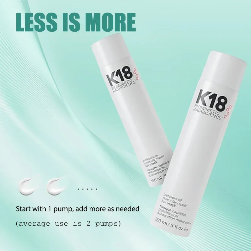 150ml K18 Leave-In Molecular Hair Mask Original Repair Molecular Hair Care Damaged Dry Frizzy 4 Minutes Treatment Moisturize hair mask