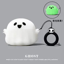 Cartoon 3D Ghost Silicone Earbud Protective Case - Shockproof Soft Cover Sleeve for Honor EarBuds X7 (3)