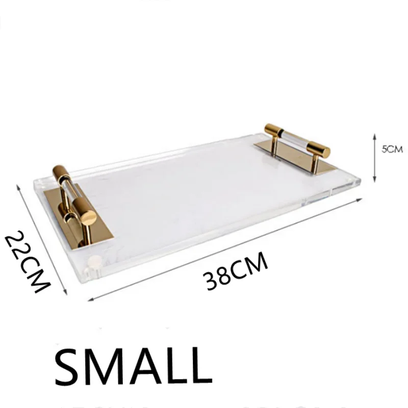 Nordic Transparent Acrylic Tray Cosmetic Jewelry Storage Box Home Decor Perfume Aromatherapy Ornaments Rectangle Storage Tray 5