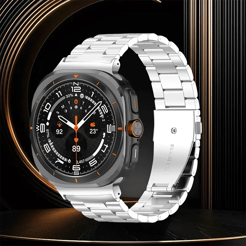 Stainless Steel Quick Fit Strap for Smartwatch - No Gaps Metal Bracelet Design