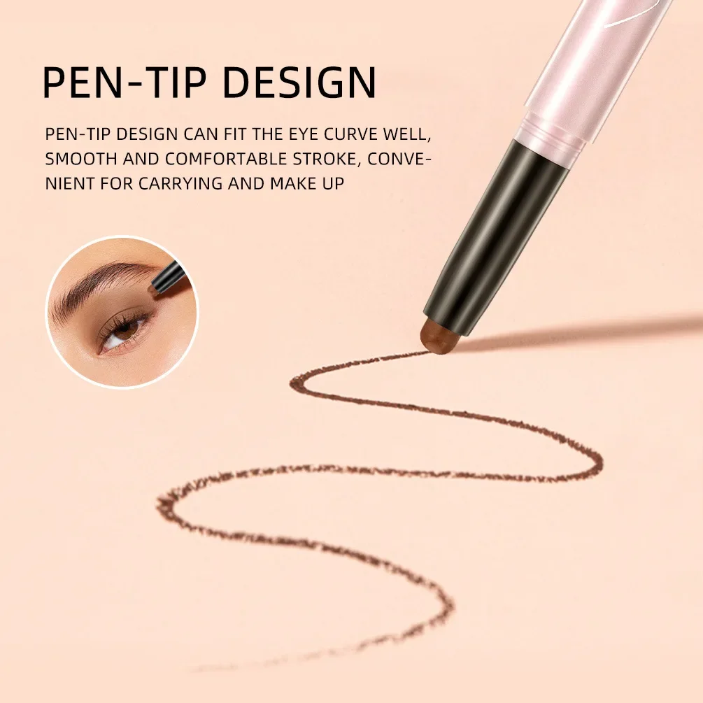 12 Colors Pearlescent Eyeshadow Eyeliner Pencil Waterproof Glitter Matte Nude Eye Shadow Makeup Pigment Silkworm Eyeshadow Pens