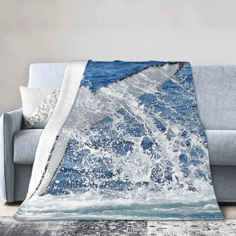 

Одеяло плюшевое в Hervey Bay, мягкое теплое Фланелевое покрывало с распылителем для наблюдения за китами, для кровати, пикника, путешествий, дома