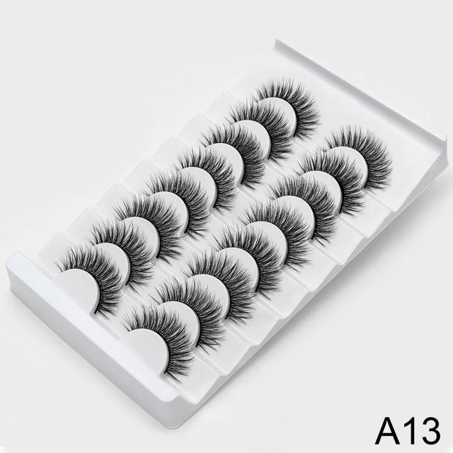 8 pairs 3D Mink Lashes Natural False Eyelashes Dramatic Volume Fake Lashes Makeup Eyelash Extension Silk Eyelashes