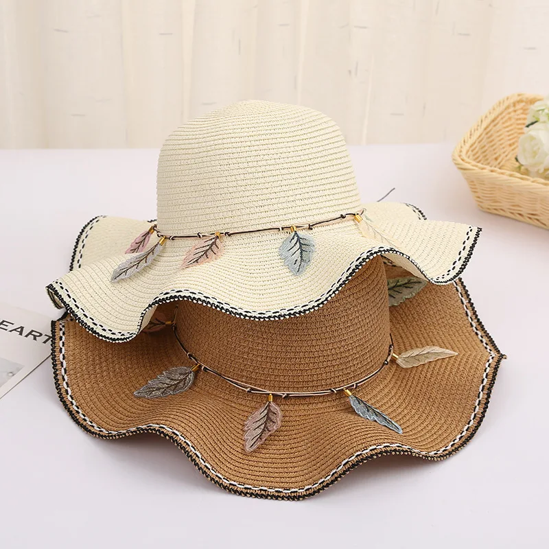 Women Straw Sun Hat Outdoor Holiday Casual Floral Panama