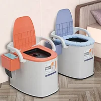 Versatile Bathroom Toilet Chair - For Elderly, Disabled, and Pregnant Women, Movable Indoor Dual-Purpose with Backrest 1