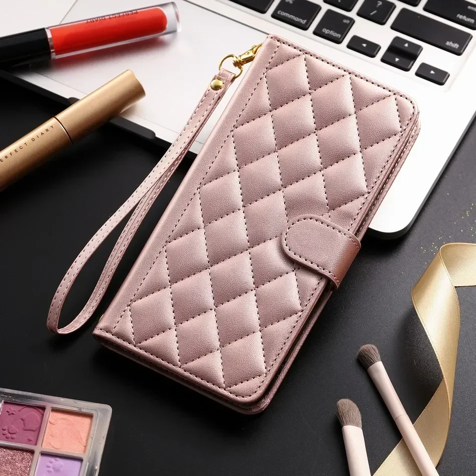 Luxury Leather Phone Case with Stand and Wallet Feature