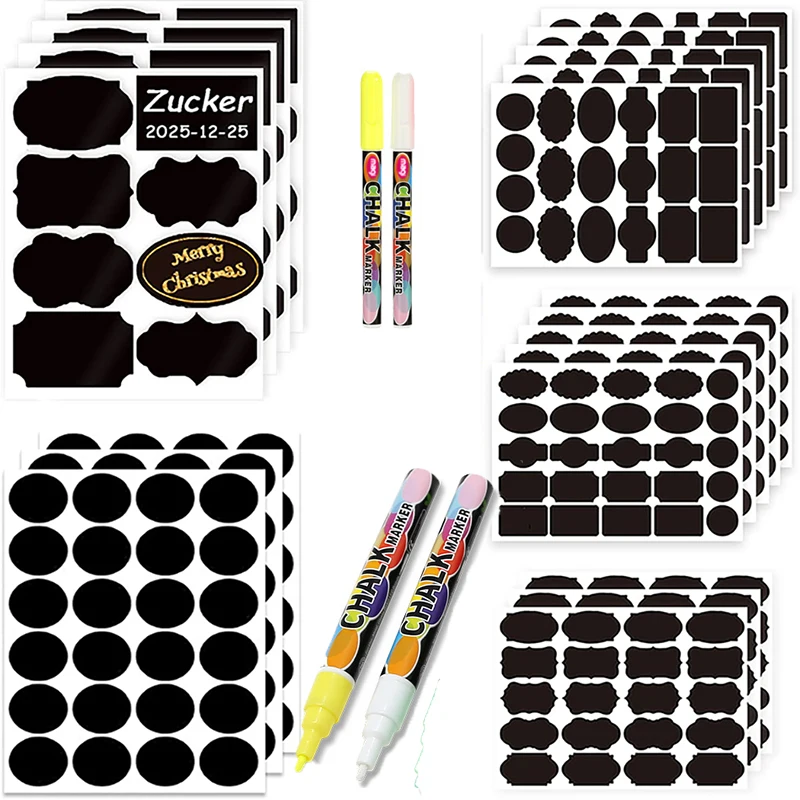 Label Stickers Chalkboard Labels And Pens Kitchen Jar Stickers Spice Labels Kitchen Sorting Stickers Reusable Jam Erasable