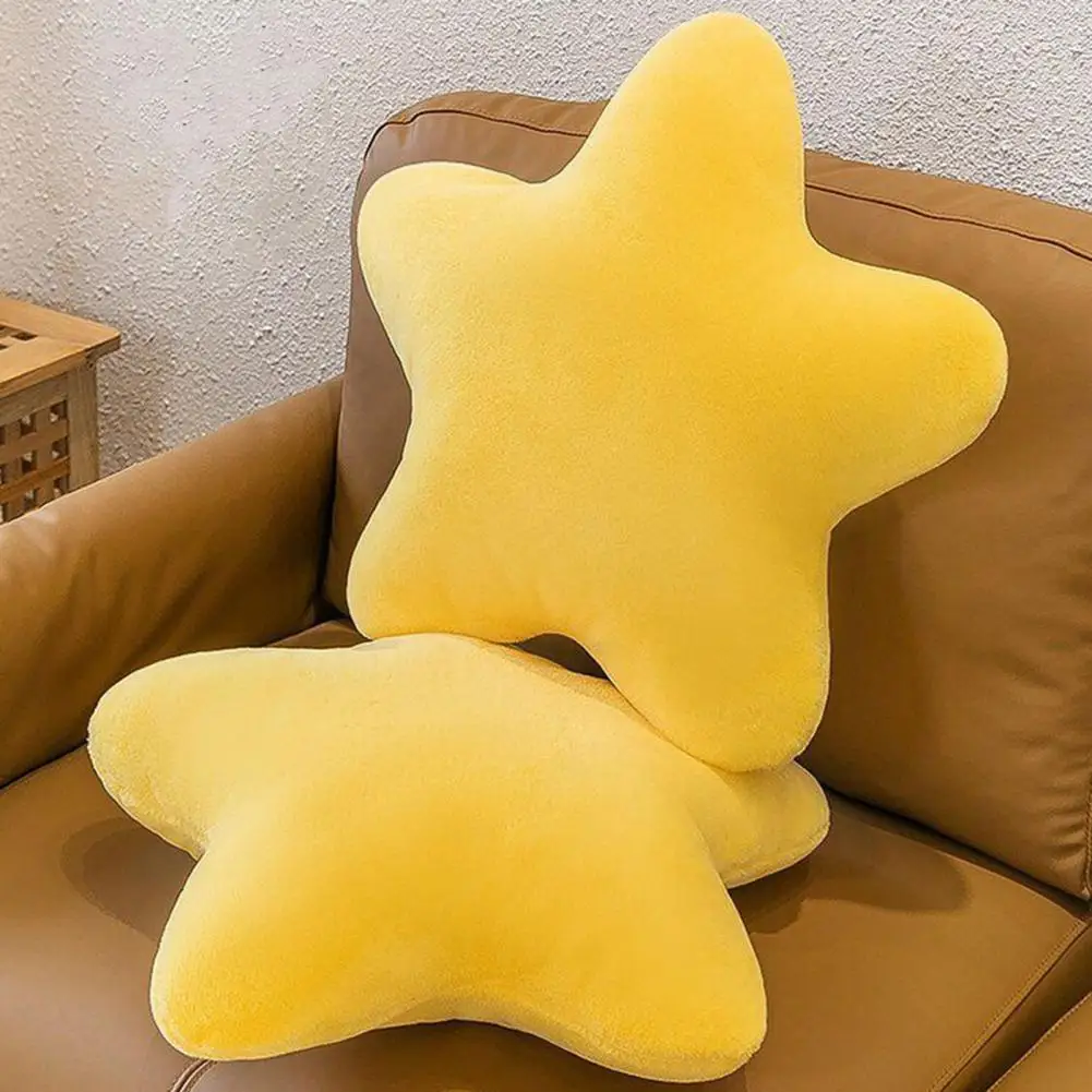 

Short Plush Pillow Soft Fluffy Star Pillow Pentagram Shape Cushion for Sofa Bed Couch Cute Stuffed Toy Gift for Girlfriend Kids