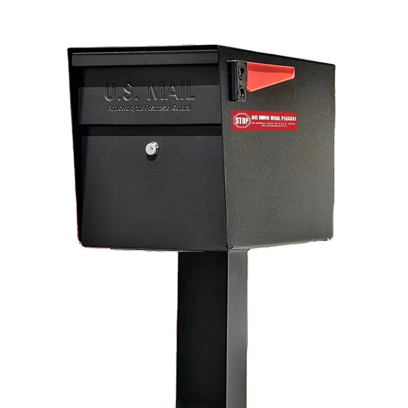 Customized Modern Large Capacity American Post Box Free Standing Steel ...
