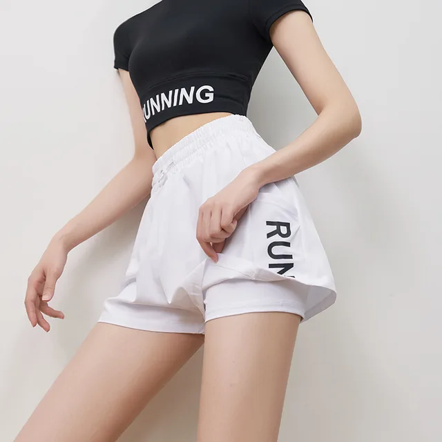 Yoga Shorts Women Women's Sports Shorts High Waist Running Yoga Pantalones Cortos De Mujer 2