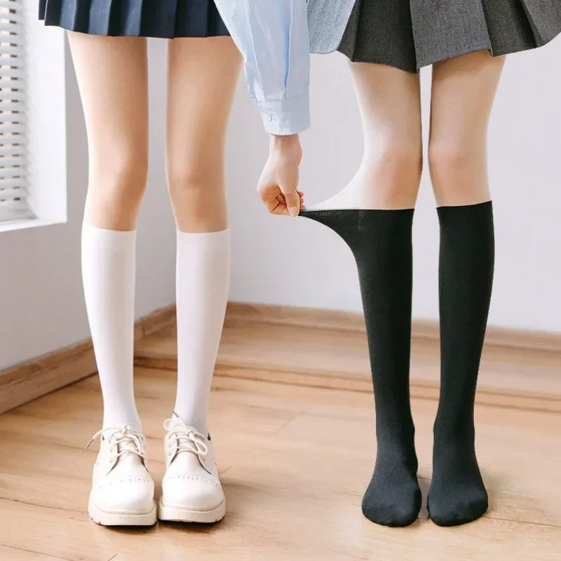 Sexy Women Tights Pantyhose Patchwork Sheer Thigh High Stockings Over Knee Stripe Pantyhose Skin Color Tights