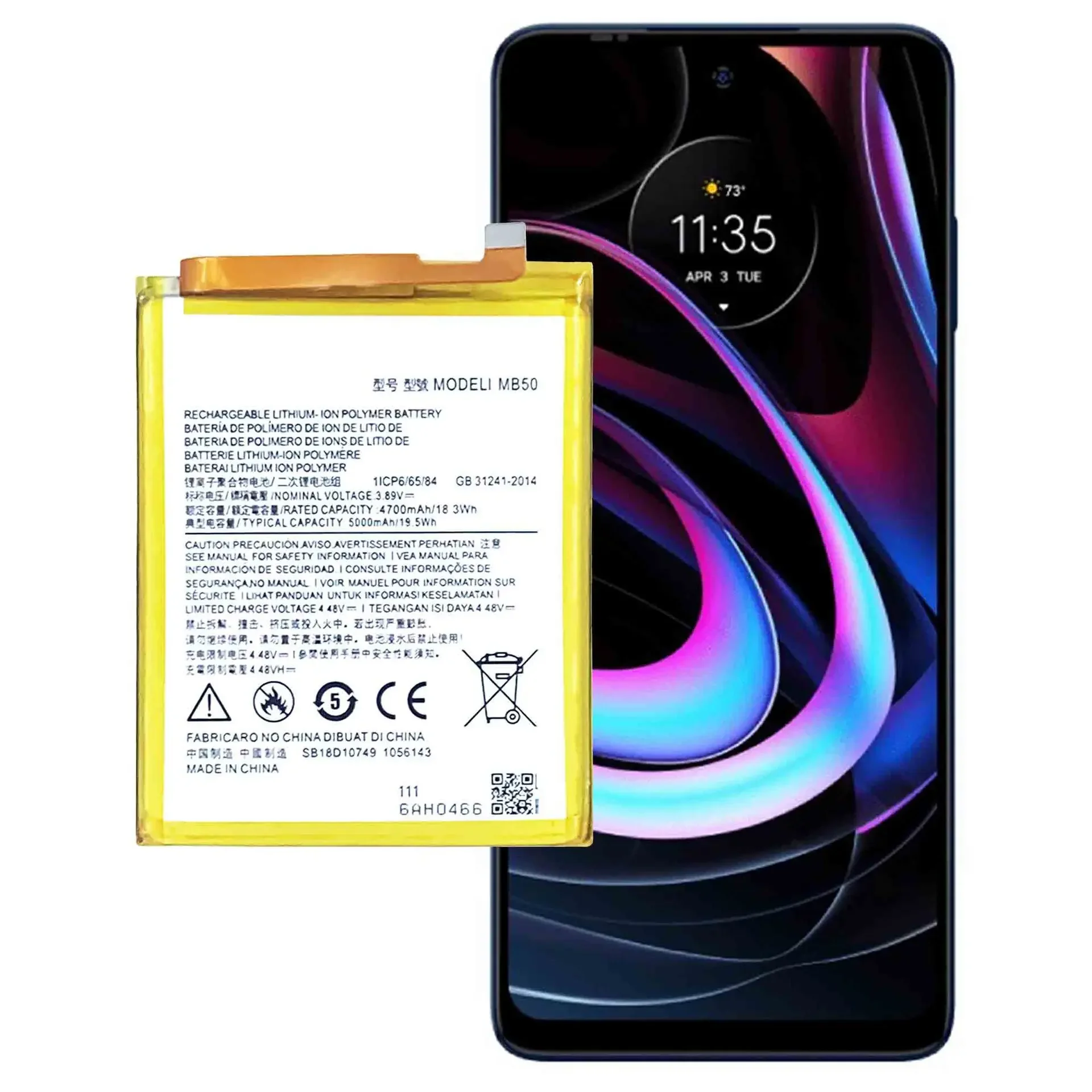 MB50 High Quality Replacement Battery For Motorola EDGE 2021 