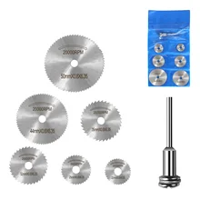 

7pcs/set Mini HSS Circular Saw Blade Rotary Tool For Dremel Metal Cutter Power Tools Set Wood Cutting Discs Drill Mandrel Cutoff