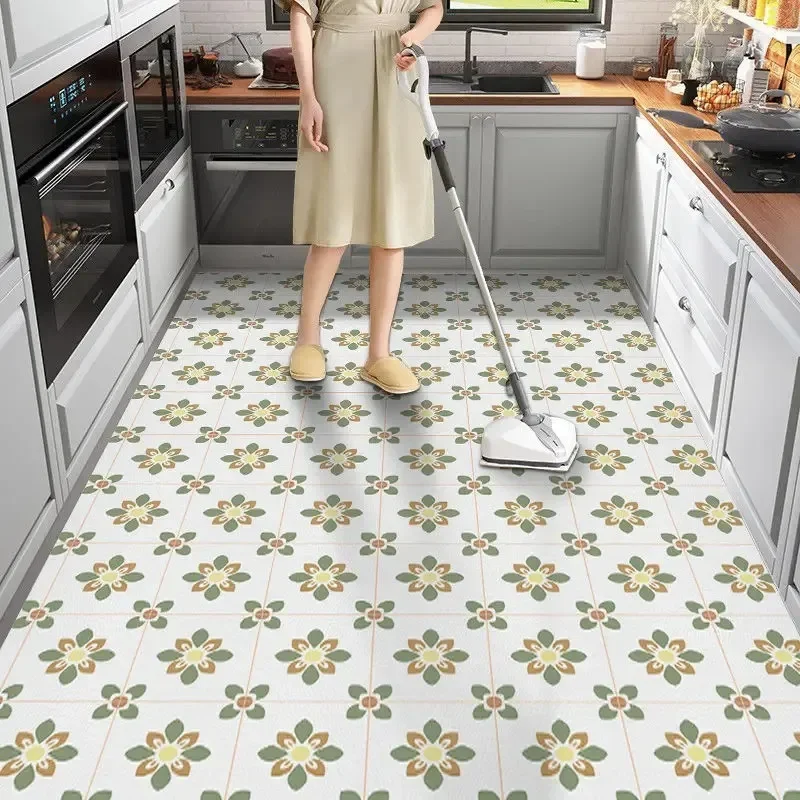 

Modern Decorative Kitchen Floor Mats Waterproof Oil-proof PVC Leather Anti-slip Soft Carpet Simple Balcony Rug Ковер Tapis 러그