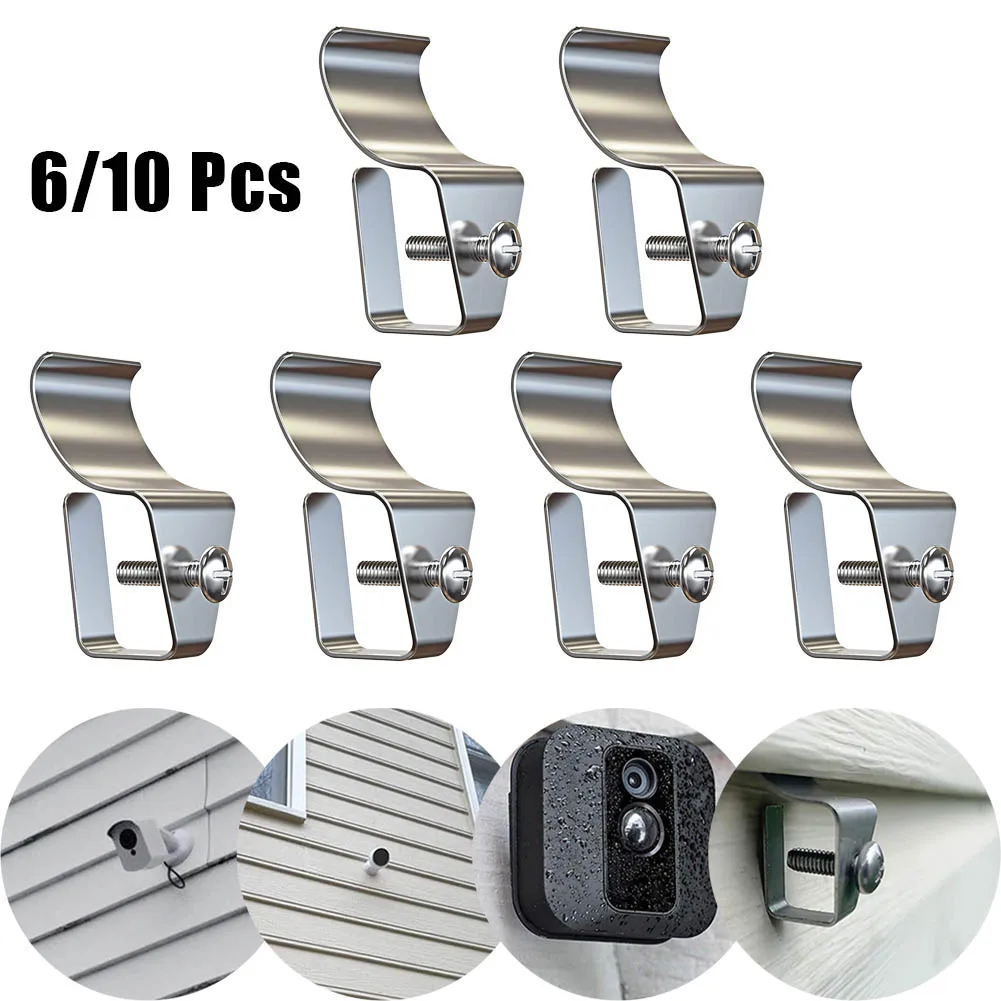

Vinyl Side Clip Hooks No Punch Screw Hooks Wall Mounted Winyl Siding Hooks Outdoor Decoration Punch-free Metal Hooks