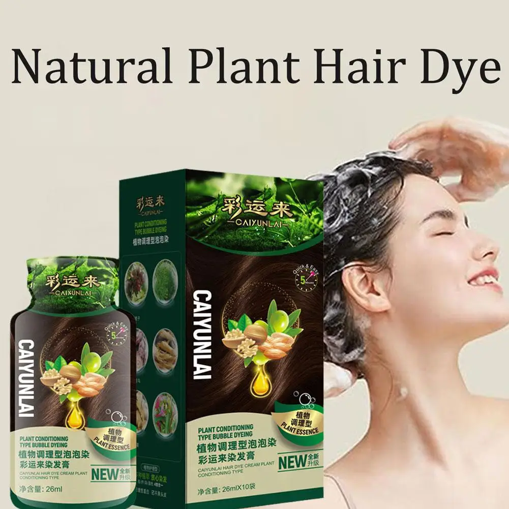 

260ml Bubble Hair Dye Olorful Hair Whitening Water Bag Foam Hair Dye Plant Hair Dye At Home Black Henna For Hair Color Hair R2N7