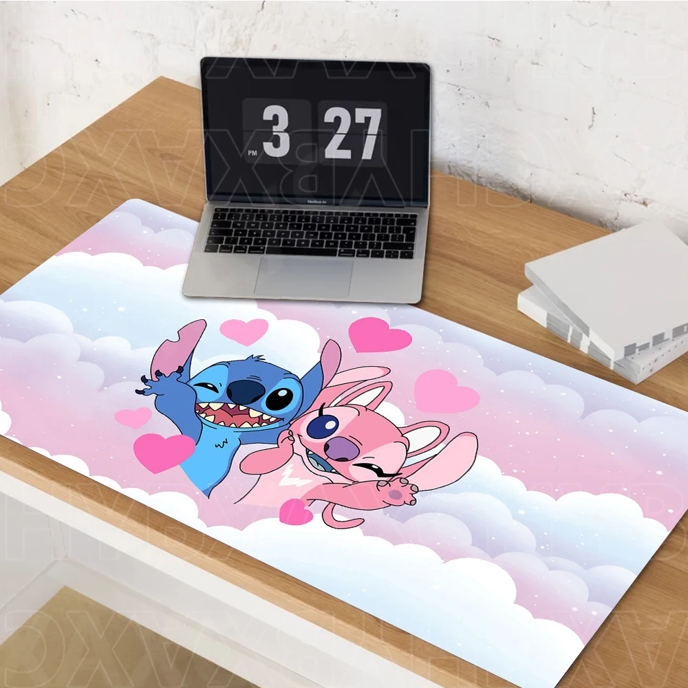 Large Kawaii Stitch Anime Mouse Pad - Non-Slip Gaming Desk Mat