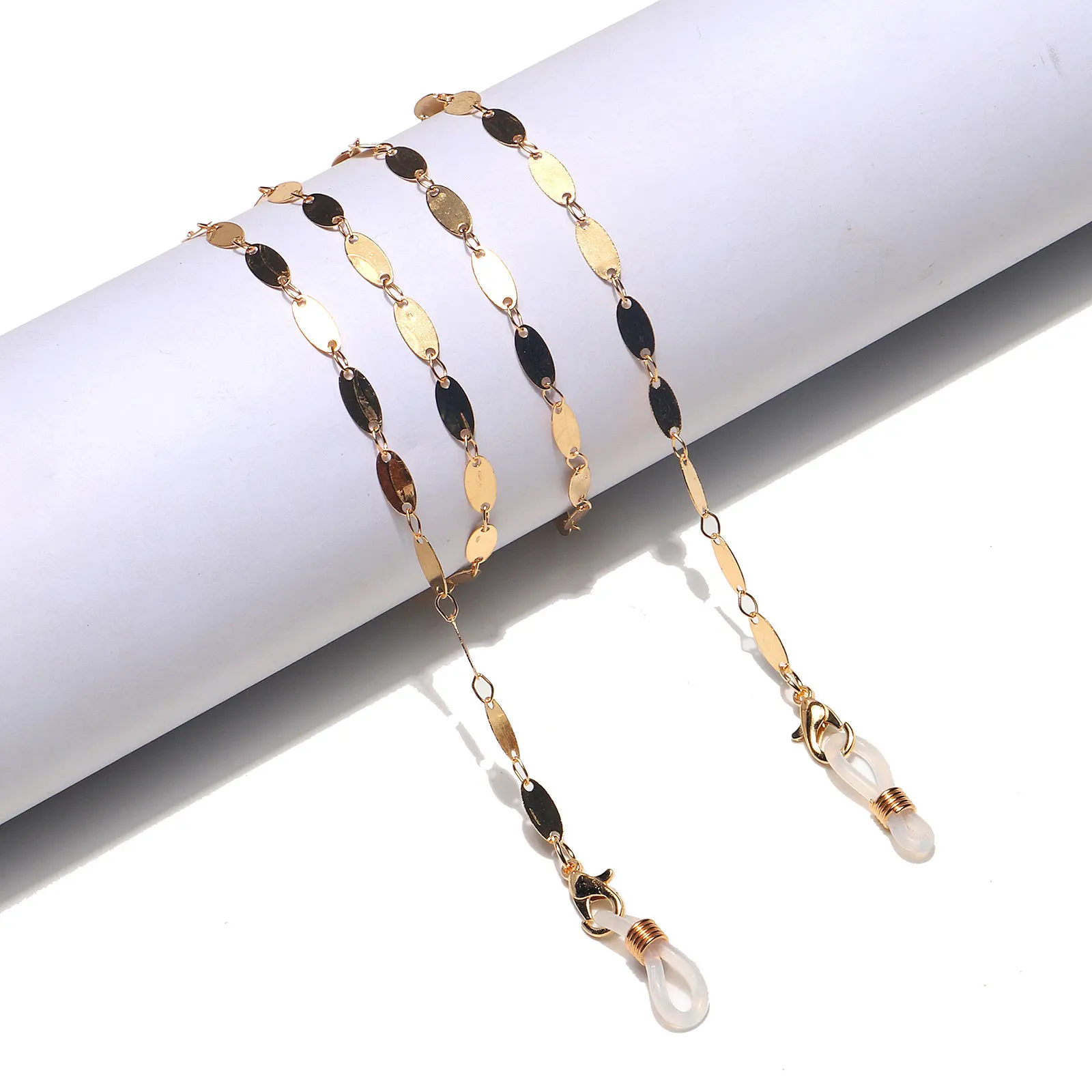 

2022 New Fashion Gold Color Sequined Chains For Mask Masking Sunglasses Glasses Bead Chain Eyeglass Eyewear Lanyard Accessary