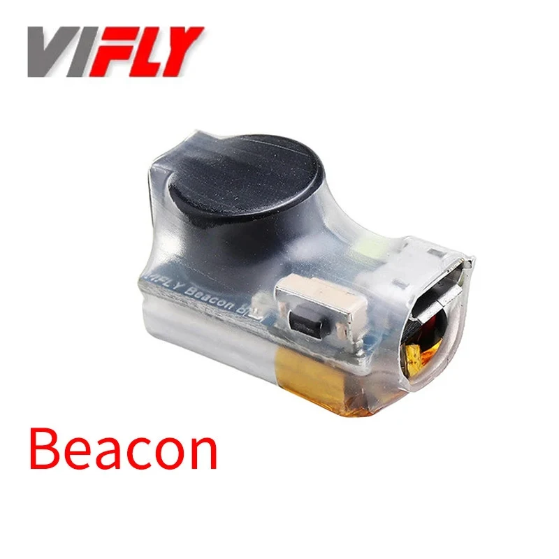 Gros plan sur la balise sonore VIFLY avec indicateur lumineux et port Type-C, idéale pour localiser un drone perdu