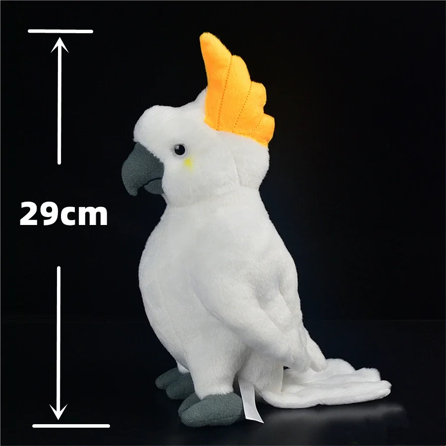 Cockatoo High Fidelity Anime Cute Macaw Plushie Parrot Plush Toys Lifelike Animals Simulation Stuffed Doll Kawai Toy Gifts Kids 2