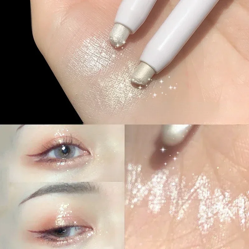 Diamond Glitter Eyeshadow Liner Pencil Face Makeup Highlighter Long lasting Matte Pink Silkworm Champagne Gold Eyeliner Pen