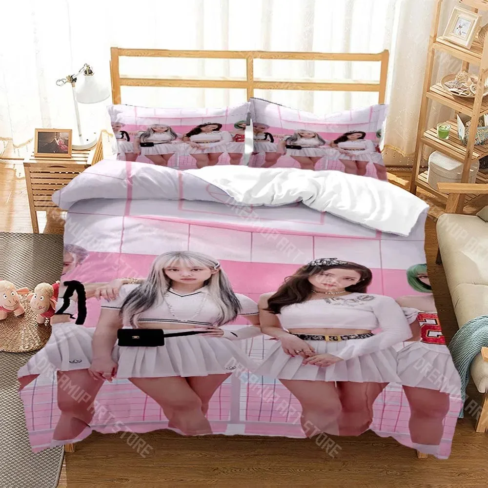 3D Print Fashion Black Top Notch Gril Pink Bedding Set Boys Girl Twin Queen King Size Duvet Cover Pillowcase Bed boys Adult 3