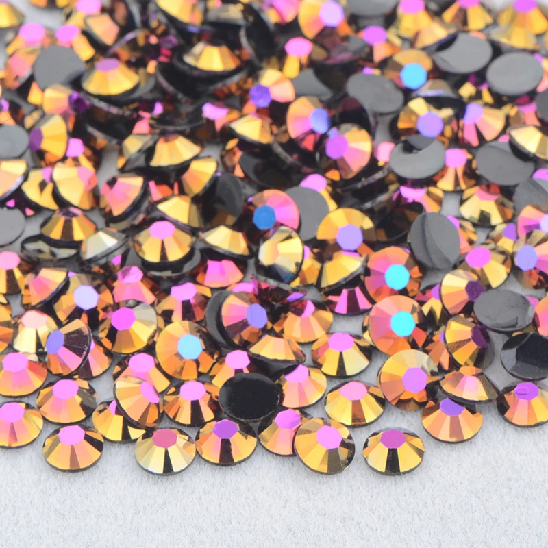 Vibrant Jelly Pink AB Flatback Rhinestones for DIY Nail Art and Crafts