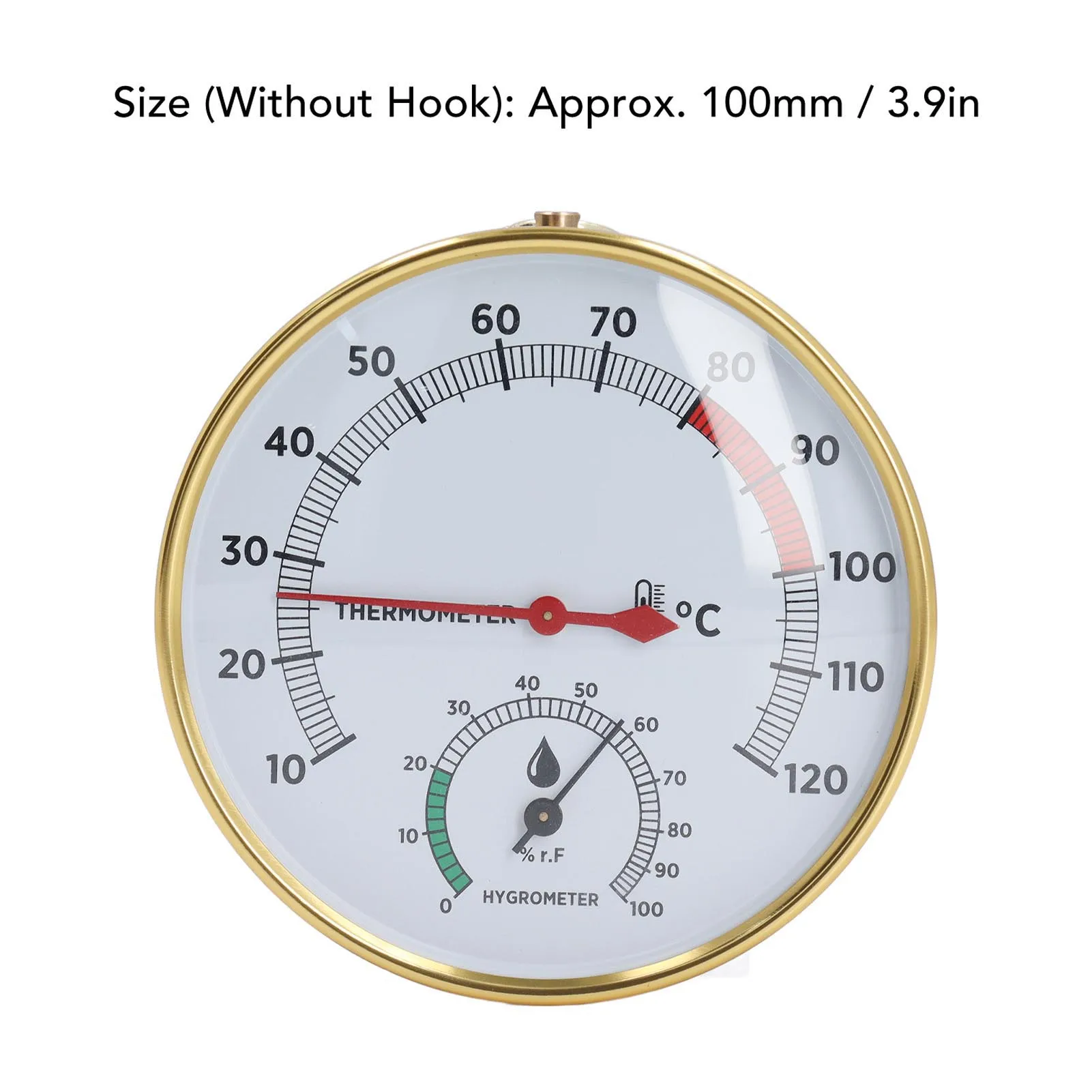 thermometer hygrometer temperature and humidity meter hygrometer thermometer Sauna Temperature Gauge 10 To 120℃ 2 in 1 Clear Scale Multipurpose Sauna Thermometer Hygrometer Simultaneous Display for Home