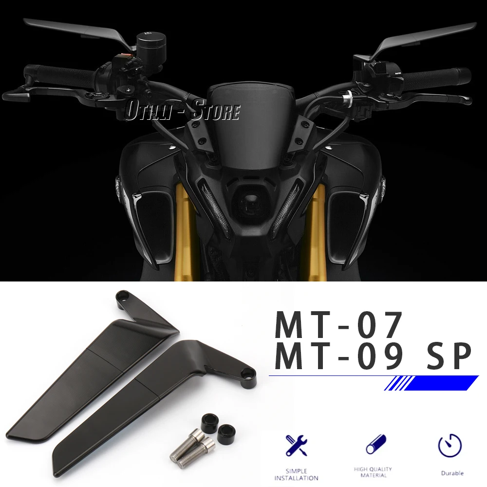 2 pezzi specchietti retrovisori rotondi per moto specchietto retrovisore  pieghevole da 10MM per Yamaha MT07 MT09 accessori universali Scooter -  AliExpress