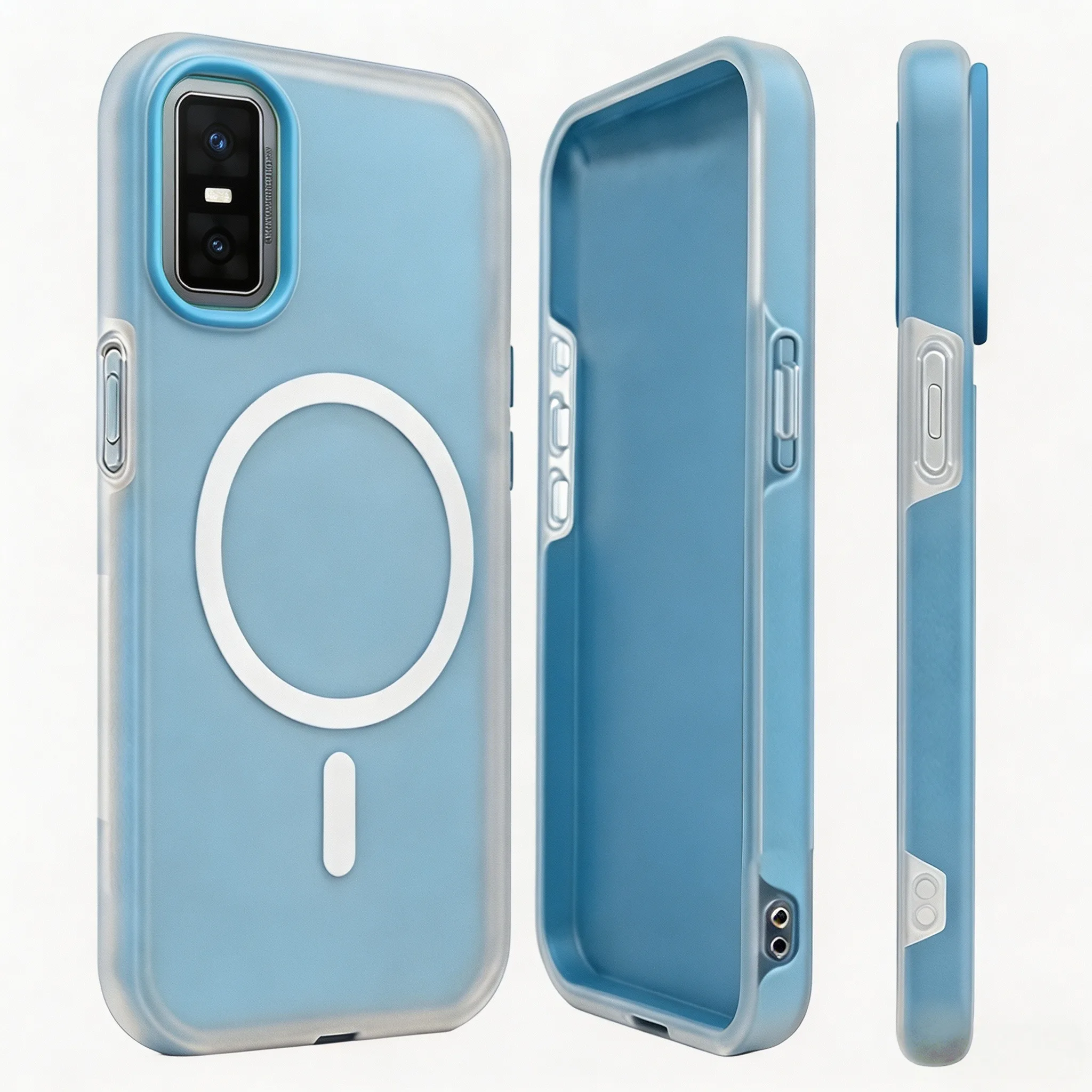 MagSafe-Compatible Candy Color Magnetic Silicone Case with Drop-Resistance