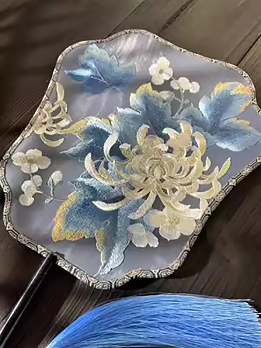 Handmade Single Sided Hanfu with Embroidered Banquet Pavilion, Qipao Show Gift, Co-Branded