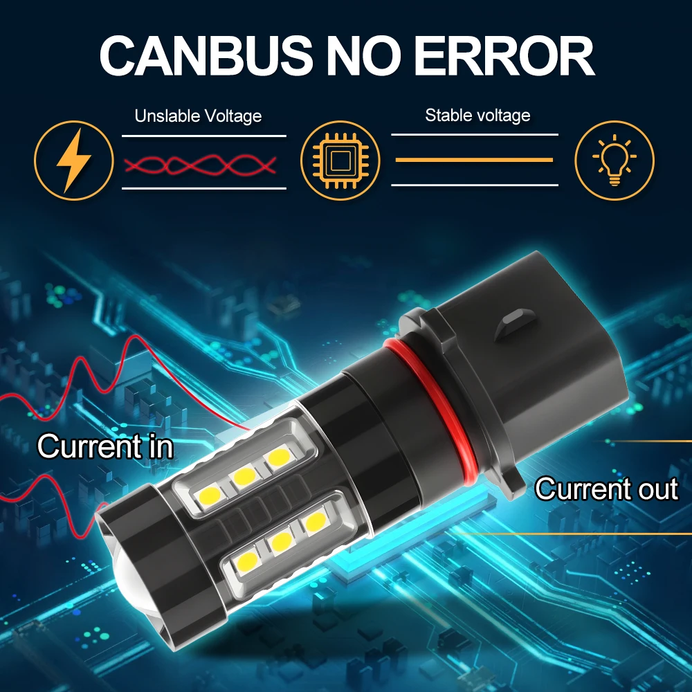 2Pcs LED �ְ� ���� �� Canbus P13W DLR ���� DayLight 6000K For Audi A4 Q5 2008 2009 2010 2011 2012 �÷��� �� �÷���