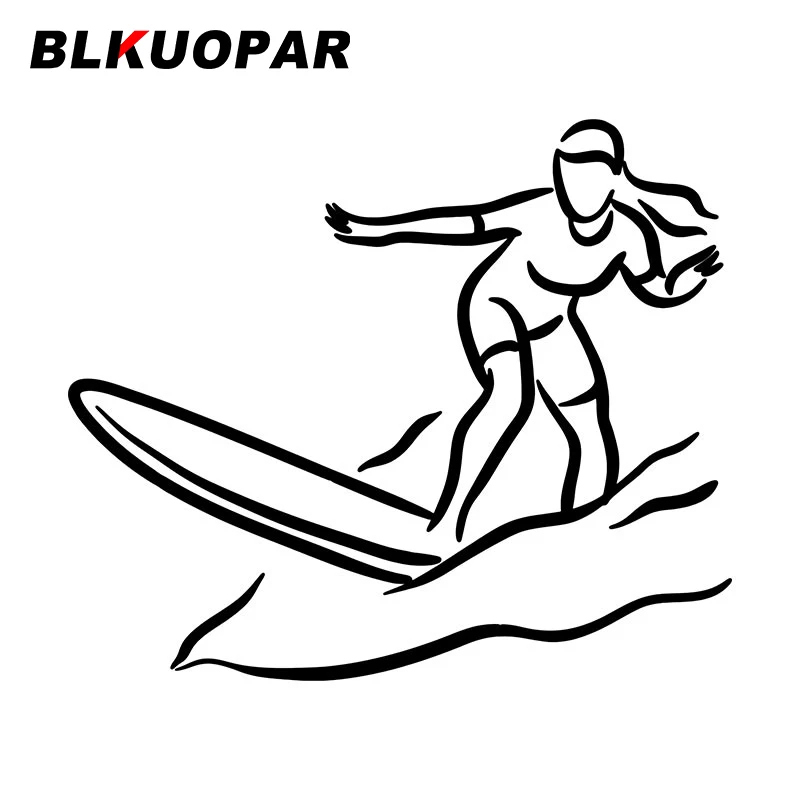 

Наклейки для серфинга и девушек BLKUOPAR, модные спортивные наклейки, водонепроницаемые, «сделай сам», высечка, украшение для холодильника, фургона, автомобиля