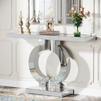 43" Modern Mirrored Console Table 1