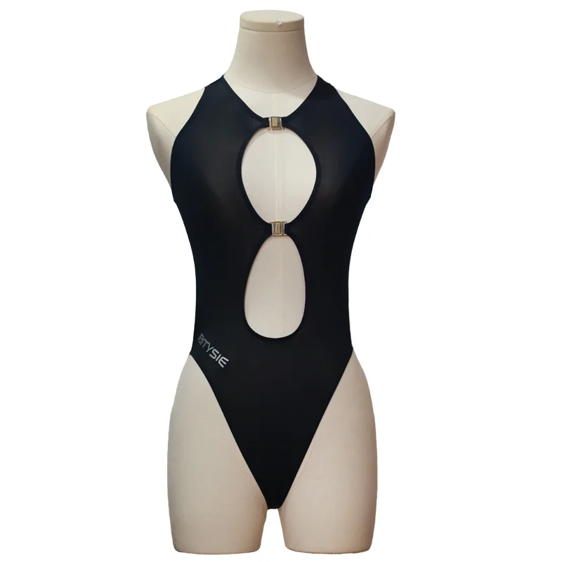 Bitysie Extremely thin OnePiece Swimsuit Transparent In Water High Leg Cut Leotard See Through Sexual Women Bathingsuit