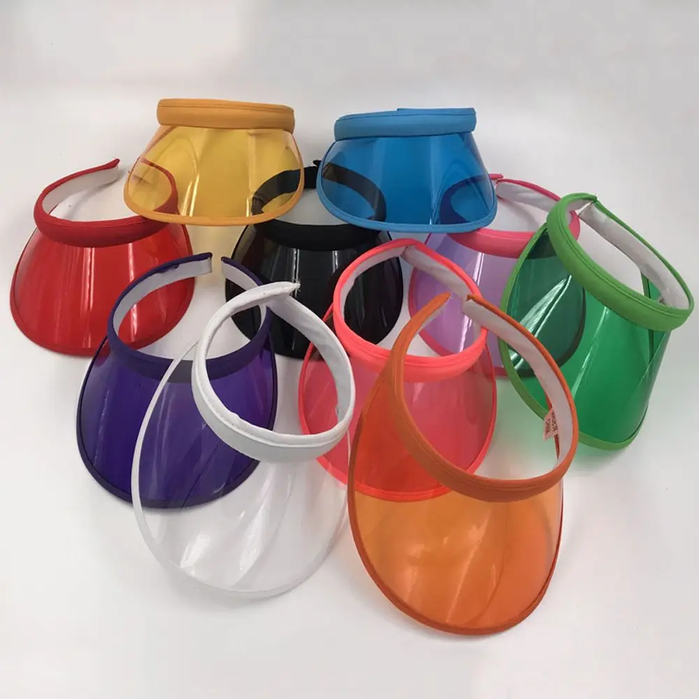 Huplue plastica trasparente visiera trasparente Golf visiera cappello protezione UV cappello caramelle color per esterni, Lyndee