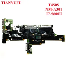 For Lenovo ThinkPad T450S Laptop Motherboard FRU 00HT756 00HT758 AIMT1 NM-A301 I7-5600U CPU 4GB RAM Motherboard 100% test work