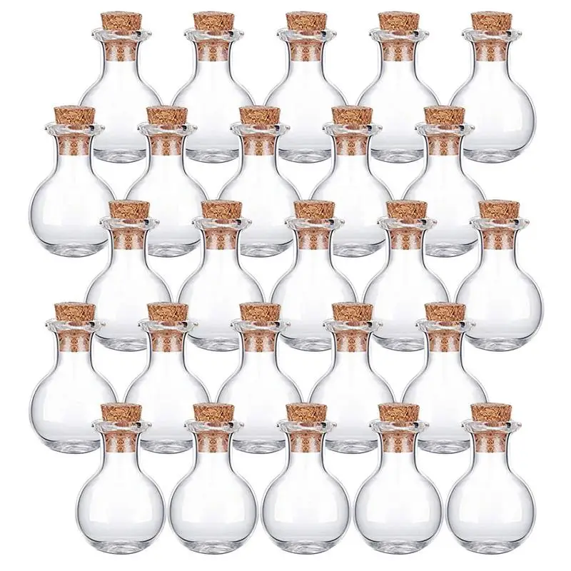 Glass Mini Bottle Small Glass Bottles With Lids 10Pcs Glass