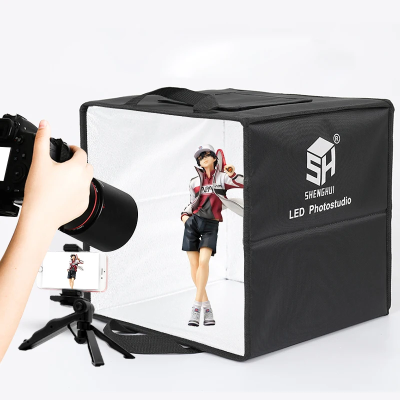 휴대용 스튜디오 탁상 라이트 박스, 촬영 용지 배경, 텐트 사진 박스 세트, 아이템 디스플레이, 30cm, 40cm