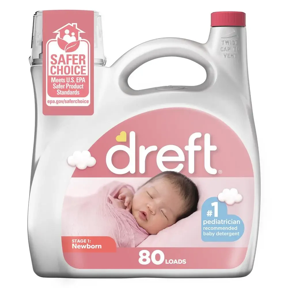 Newborn Baby Laundry Detergent Sensitive Skin Hypoallergenic 80 Loads 105 fl oz Gentle Formula Specially Formulated Pediatrician