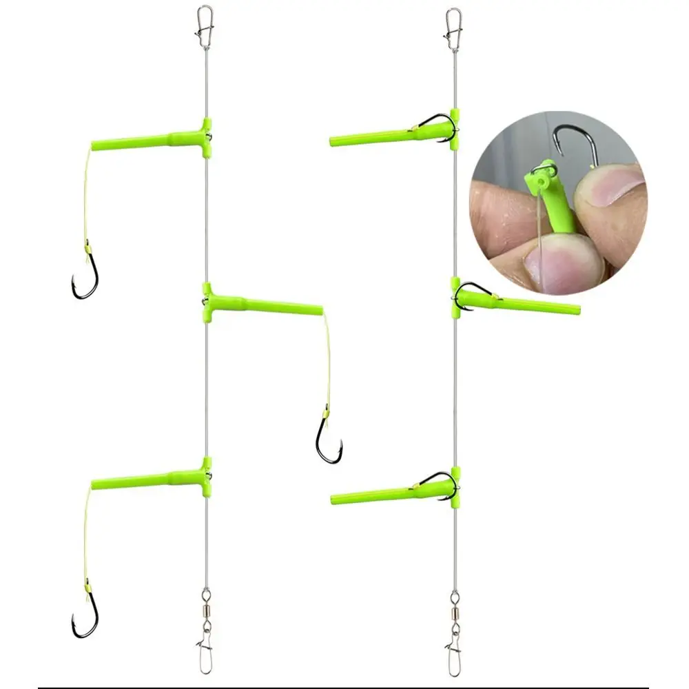2024 Newest Anti-tangle Tandem Fishing Hooks with Organizer Rotating Spinner Fishing Lure Spoon Sequins Metal Hard Bait Wobblers