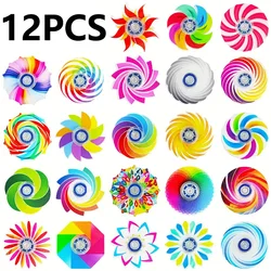 Rainbow Fidget Spinner Set - DIY Stress Relief Toys (Random 12pcs)