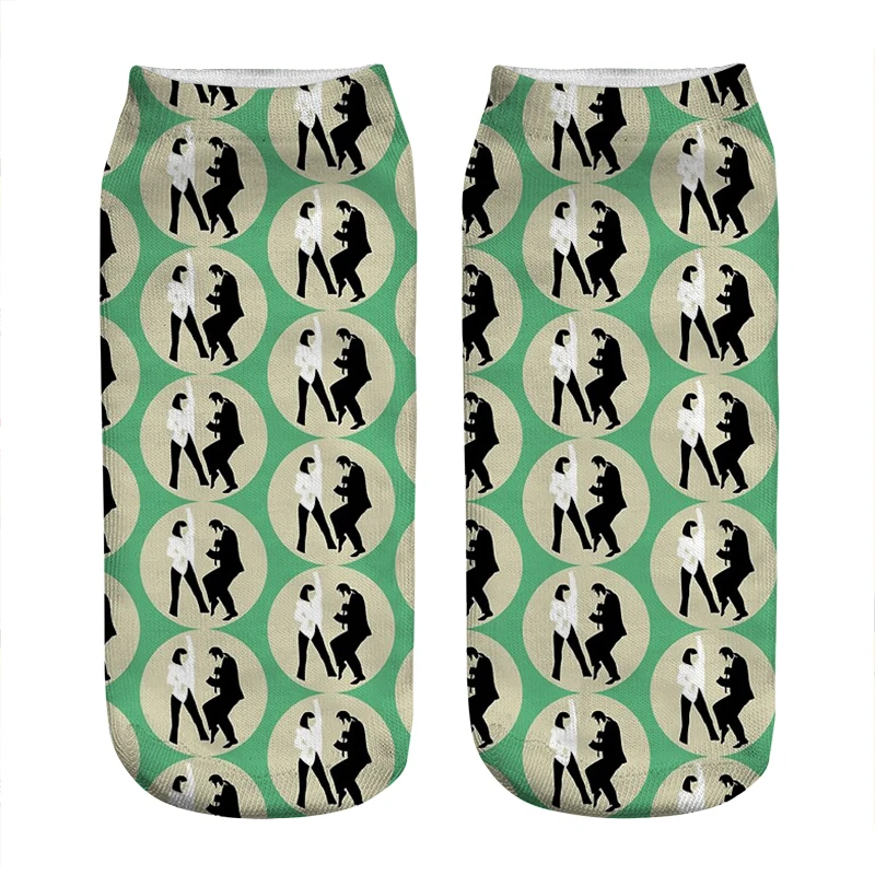 

Женские носки, кавайные забавные носки из целлюлозной фантастики с зеленым принтом, женские носки в стиле Харадзюку, веселые забавные новые...